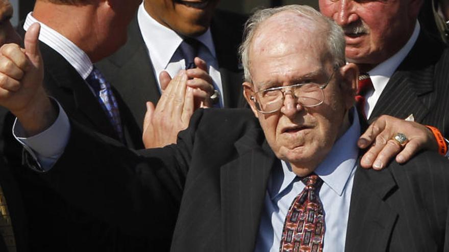 Buddy Ryan con el presidente de los EE.UU, Barack Obama