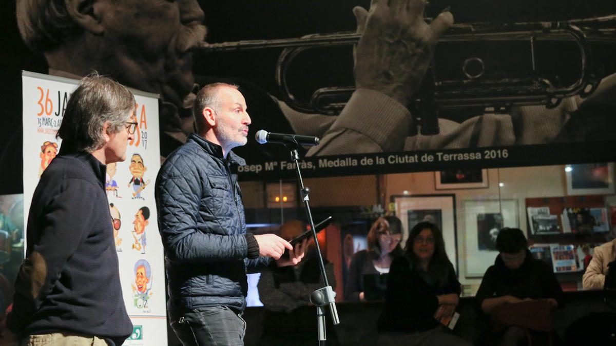 El concejal de cultura de Terrassa, Jordi Flores, en la presentación del 36º Festival de Jazz de Terrassa.