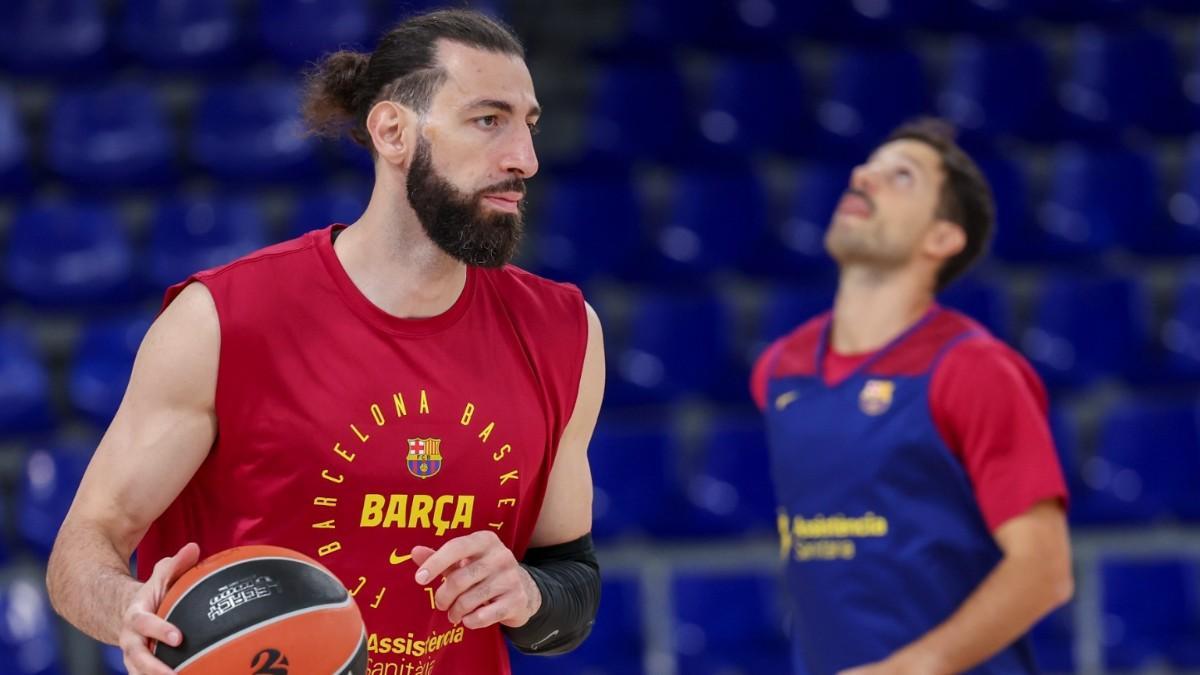 Último entrenamiento del Barça antes de viajar a Sofía para debutar en Euroliga
