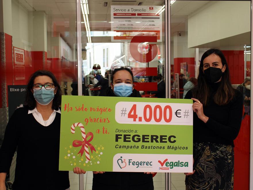 Vegalsa-Eroski dona 4.000 euros a FEGEREC