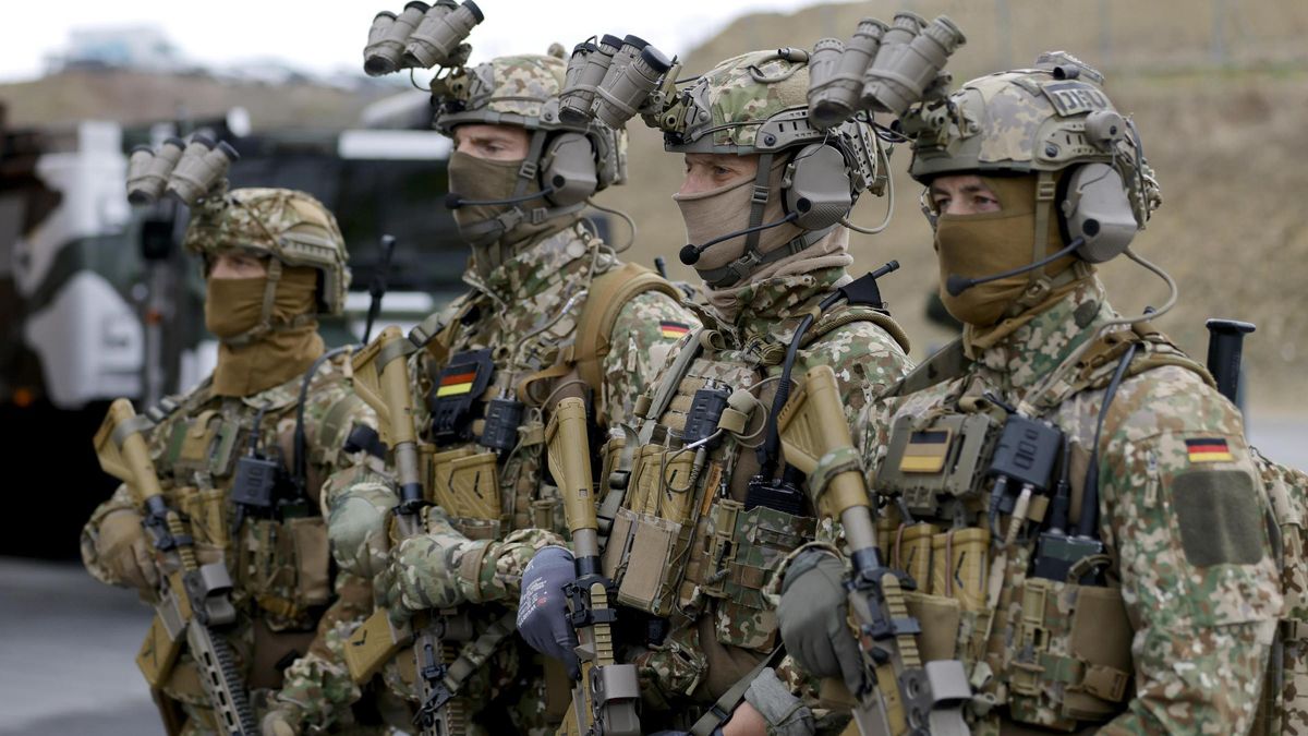 Un grupo de soldados de las Fuerzas Especiales alemanas durante un entrenamiento en Calw.