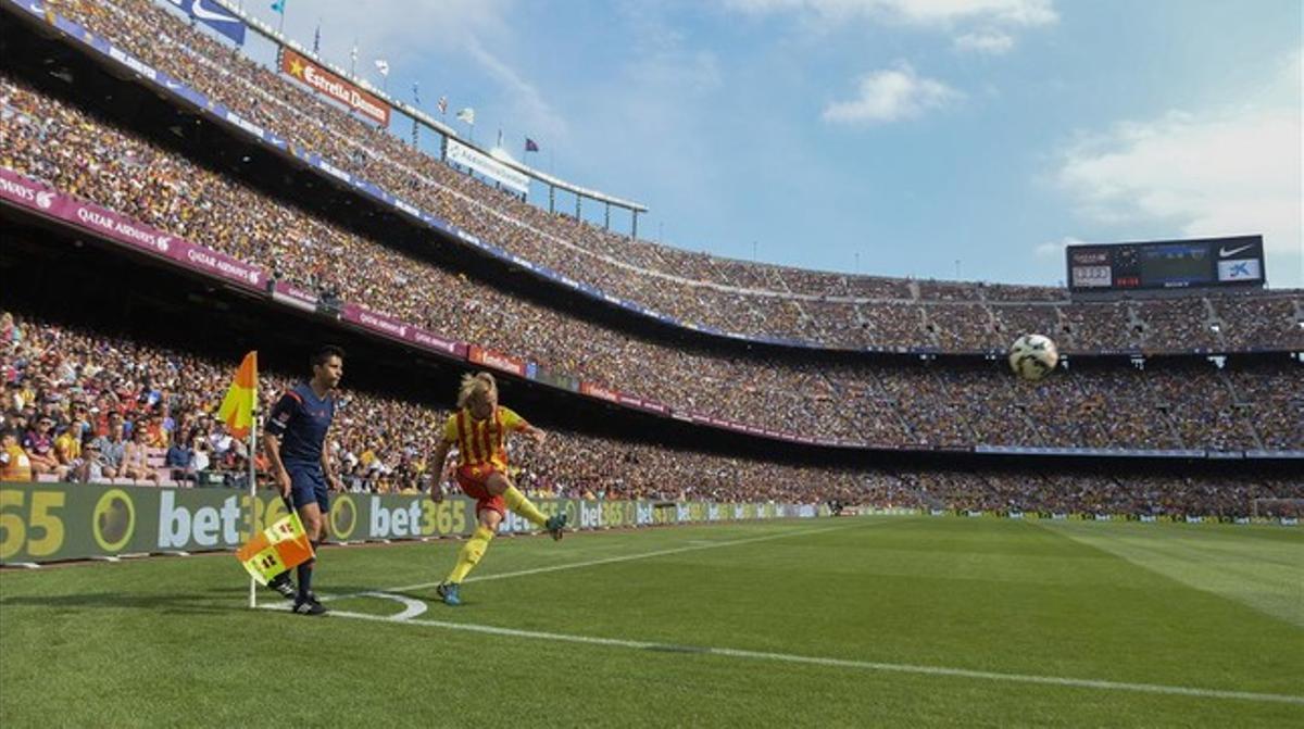 Rakitic treu un córner dissabte passat al Camp Nou davant l’Athletic. Rakitic treu un córner dissabte passat al Camp Nou davant l’Athletic.