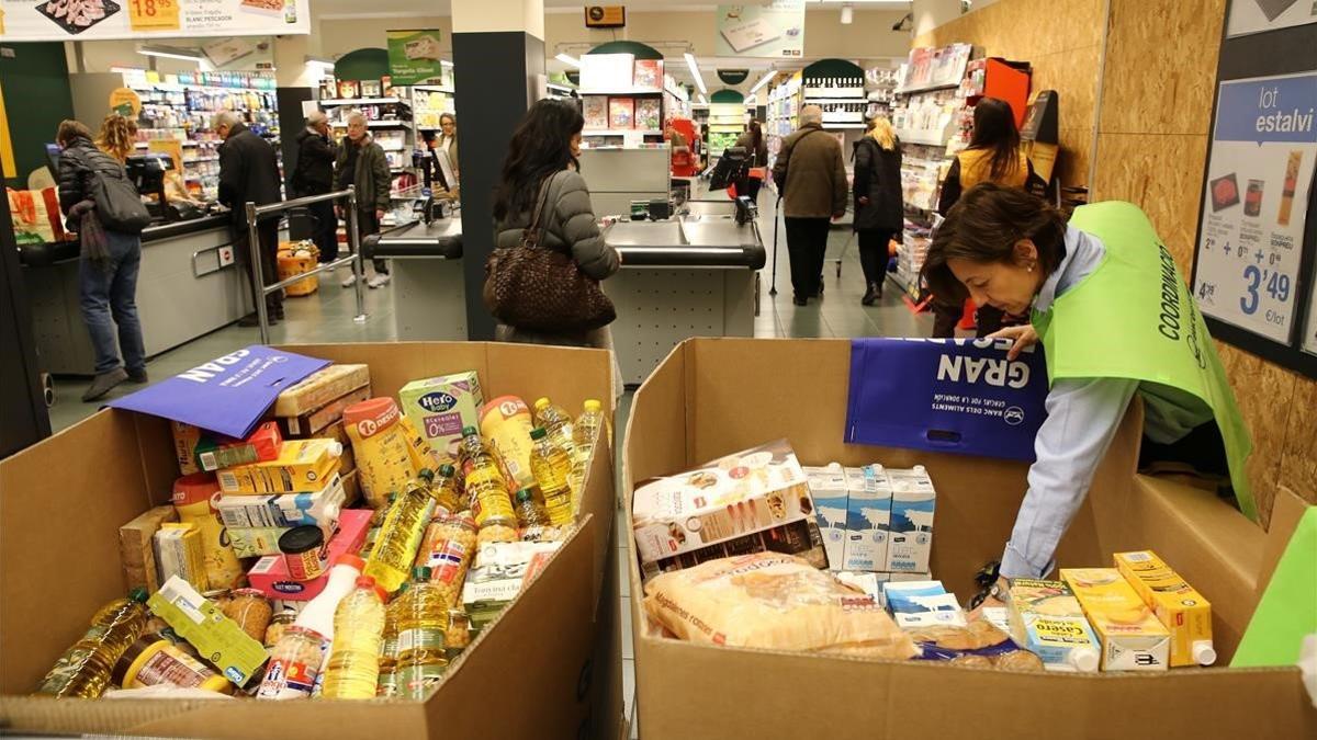 Los bancos de alimentos catalanes prevén una recaudación de más de 4.000 toneladas de alimentos