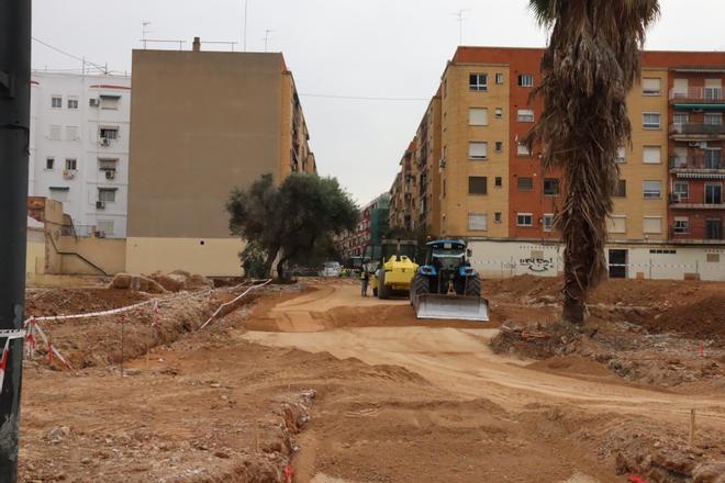 Así marchan las obras en el "agujero de la vergüenza" de Orriols