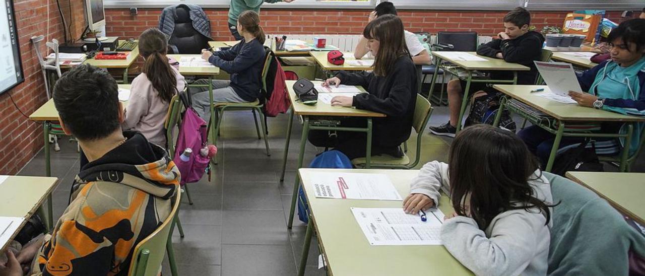 Una aula de l’escola Pla de Girona, en una imatge d’arxiu. | MARC MARTÍ