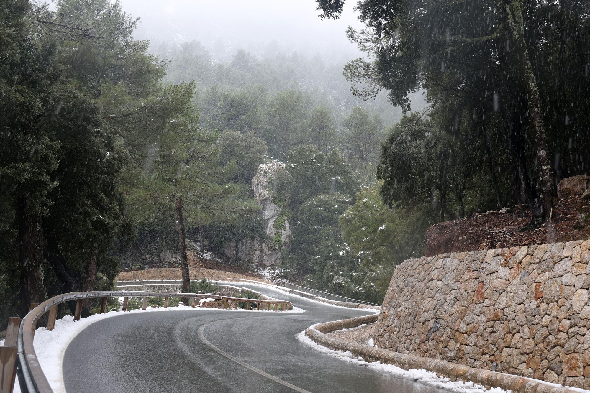 Mallorca registra la mayor nevada en cinco años
