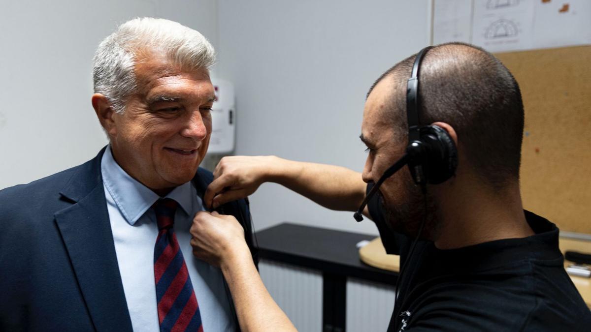 Laporta, antes de su entrevista en TV3