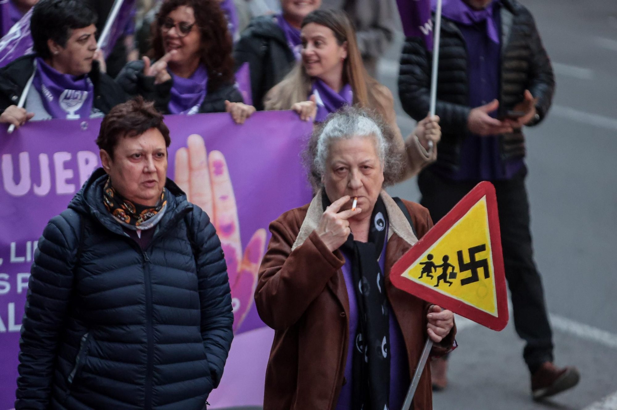 Marcha 8M en Alicante, día de la Mujer