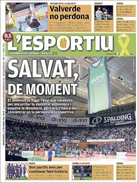 Portadas deportivas del viernes 23 de marzo