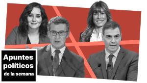 apuntes politicos Sanchez-Feijóo-Ayuso-Begoña