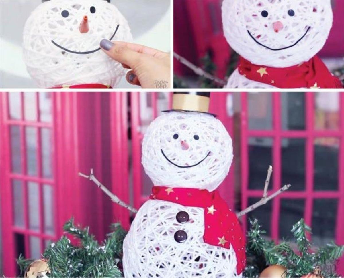 Muñeco de Navidad con hilos
