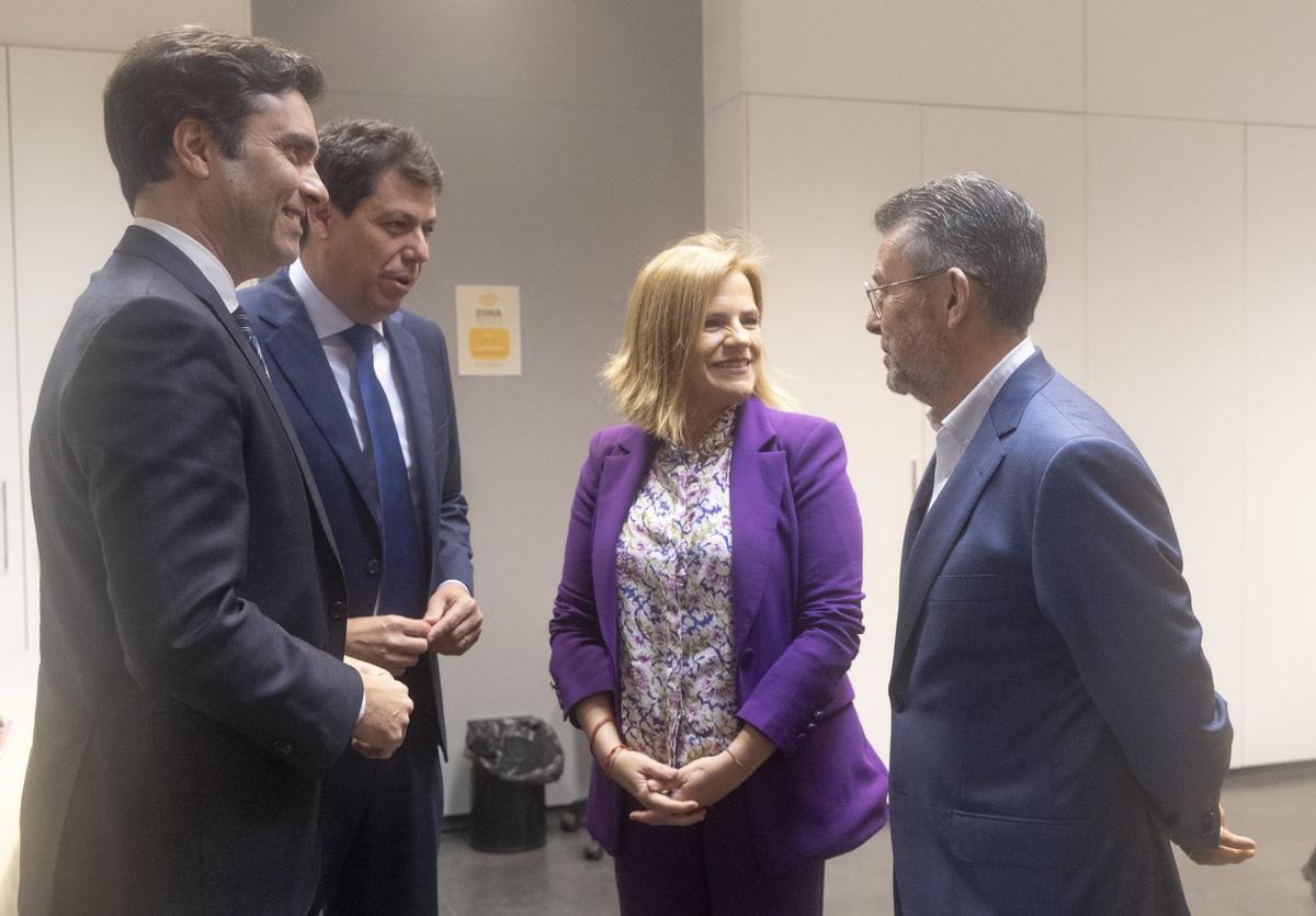 Mariano Torres, César Quintanilla, Pilar Bernabé y Manuel Pineda, en CEV Alicante.