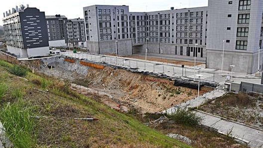 Edificios construidos, algunos ya habitados, en el parque ofimático.