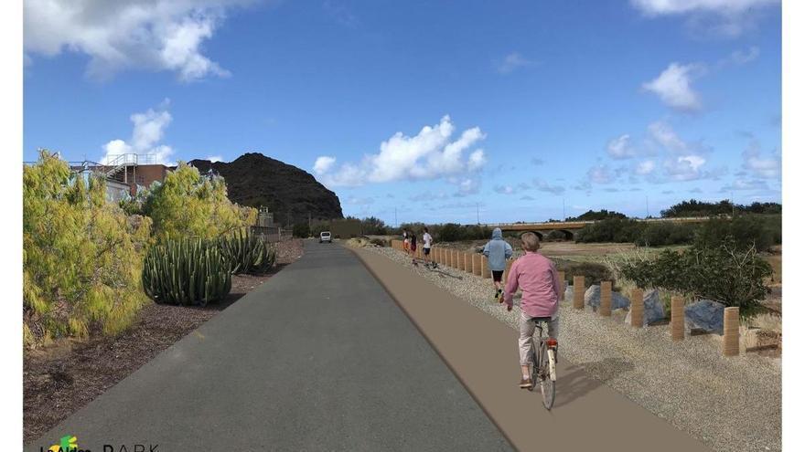 Una senda para ciclistas y peatones unirá el casco de La Aldea con la playa