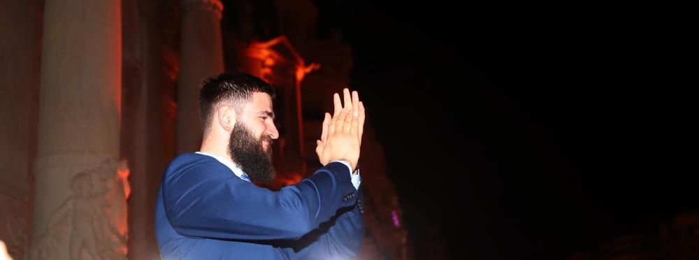 Celebración del triunfo en la Eurocup del Valencia Basket en València