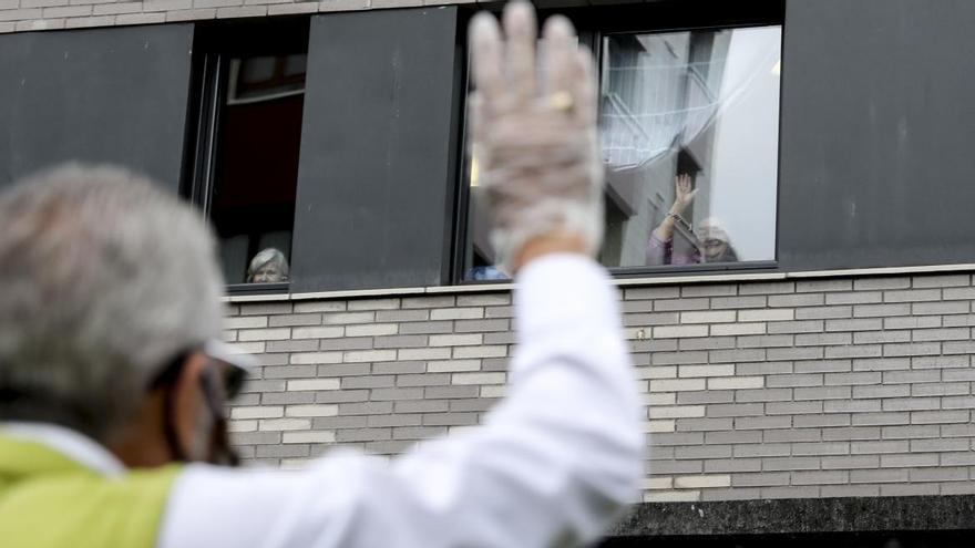 Una de las residencias de ancianos de Asturias, durante el estado de alerta.