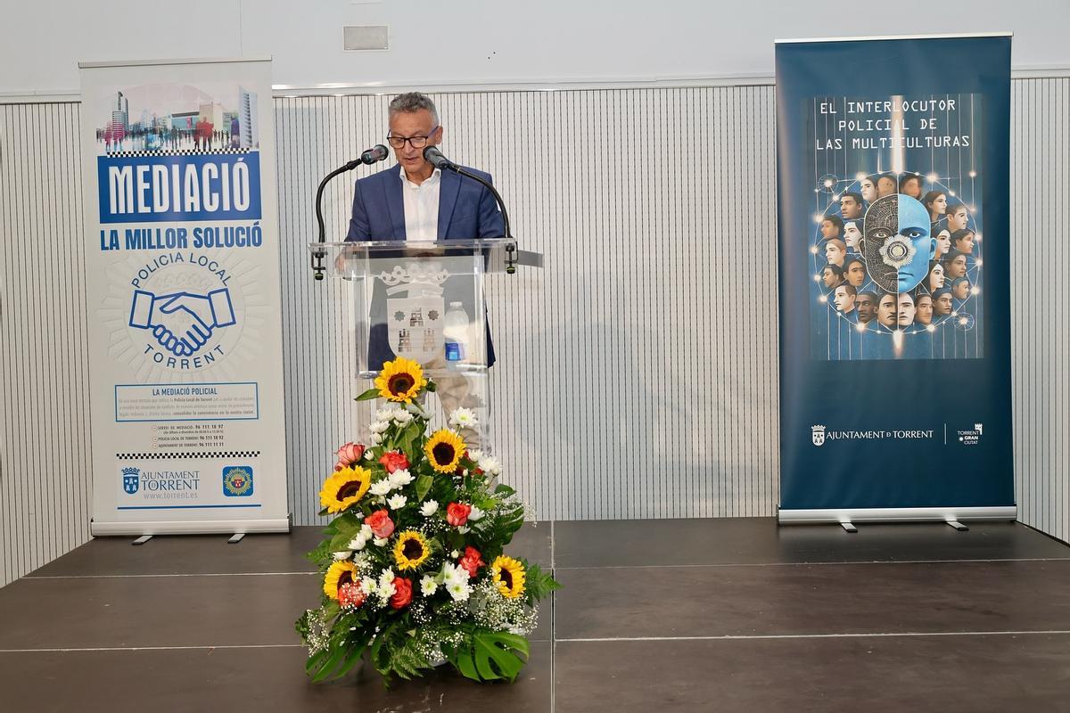 Venancio Aviñó durante su exposición