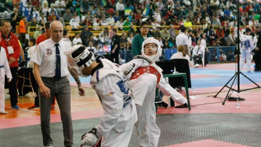 Uno de los combates del Open de Taekwondo disputado el pasado fin de semana.