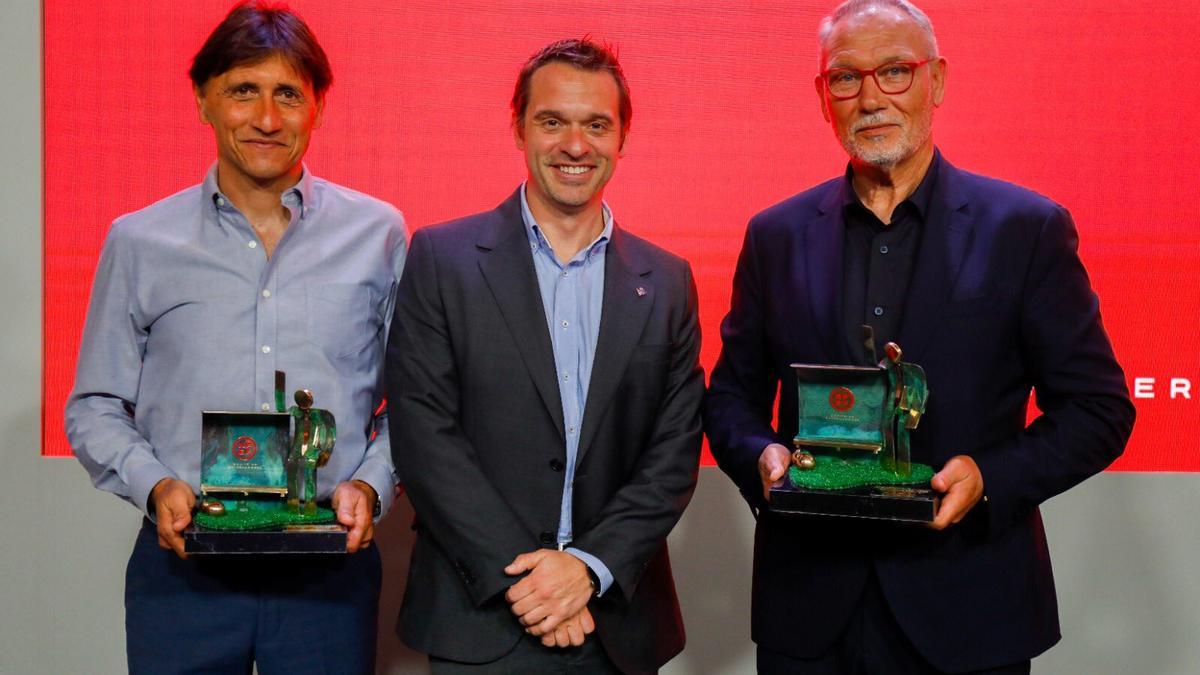 Gustavo Siviero, del Intercity, Joaquín García y Miguel Álvarez, del Villarreal B.