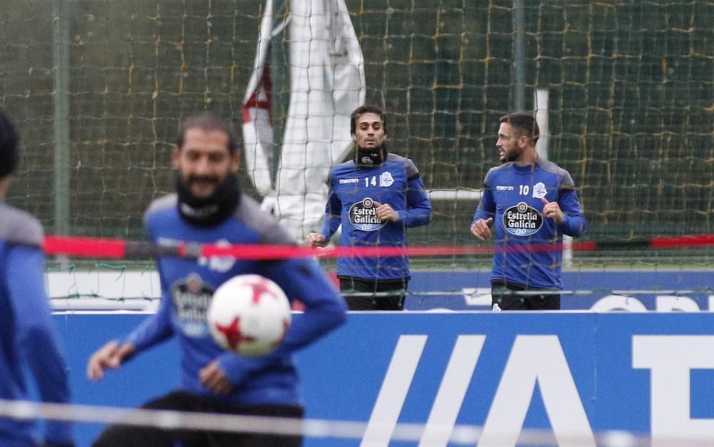 El Dépor se entrena antes del duelo de Copa