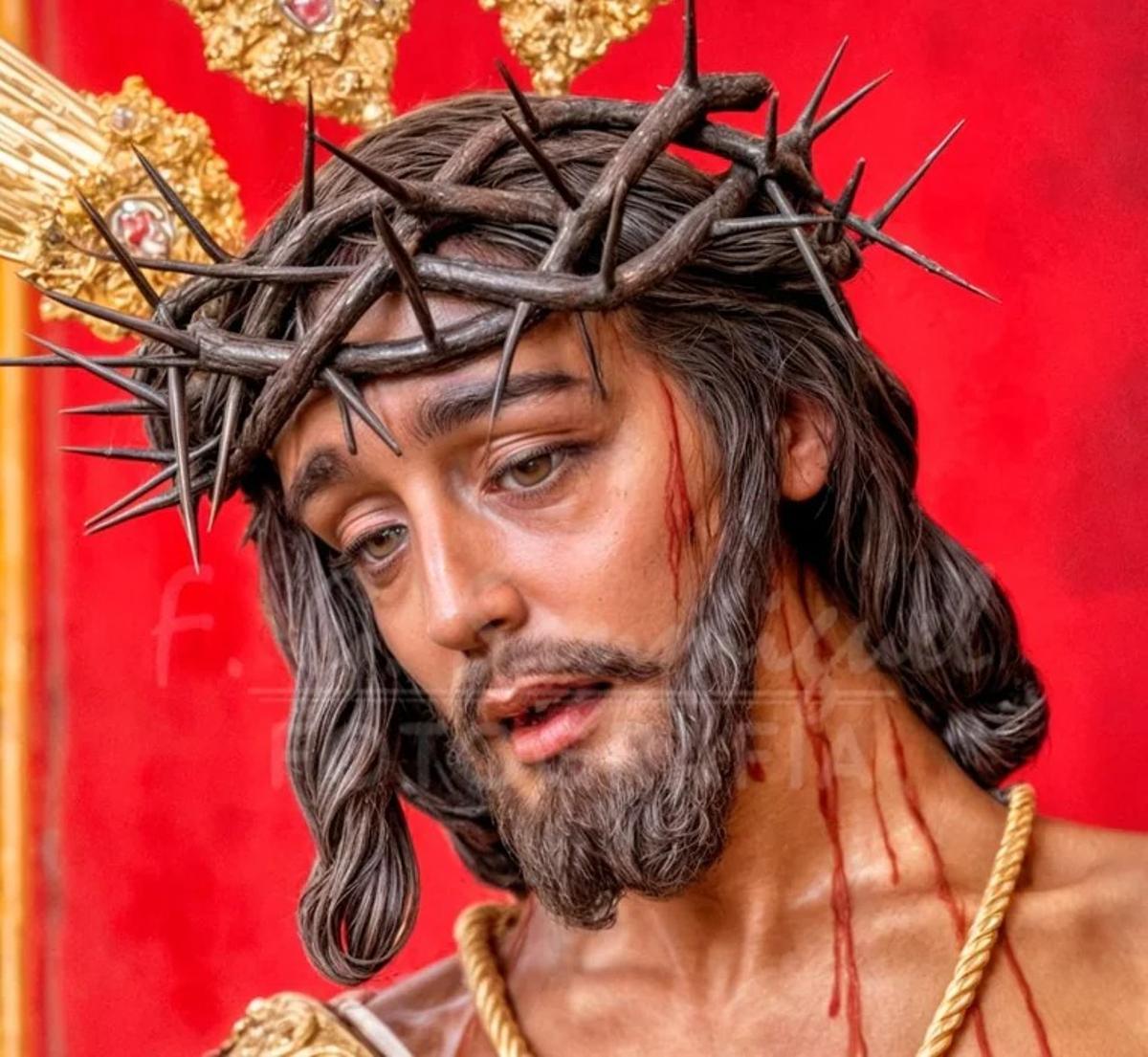 Nuestro Padre Jesús de la Humildad después de ser modificada por IA.