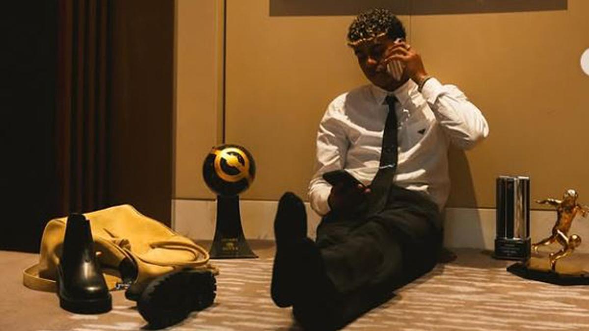 Lamine Yamal, en un hotel de Dubai durante las fiestas navideñas.