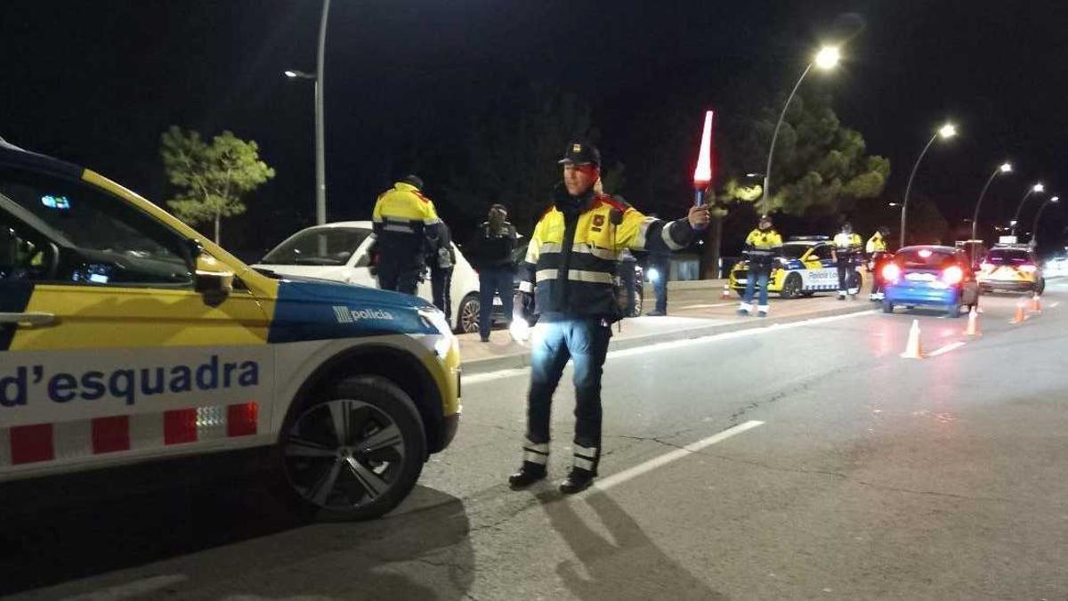 Un control dels Mossos d'Esquadra, en una imatge d'arxiu.