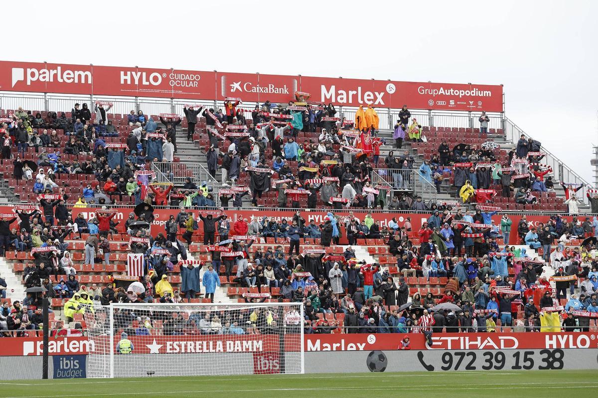 Una imatge de Montilivi dissabte passat contra l'Athletic Club
