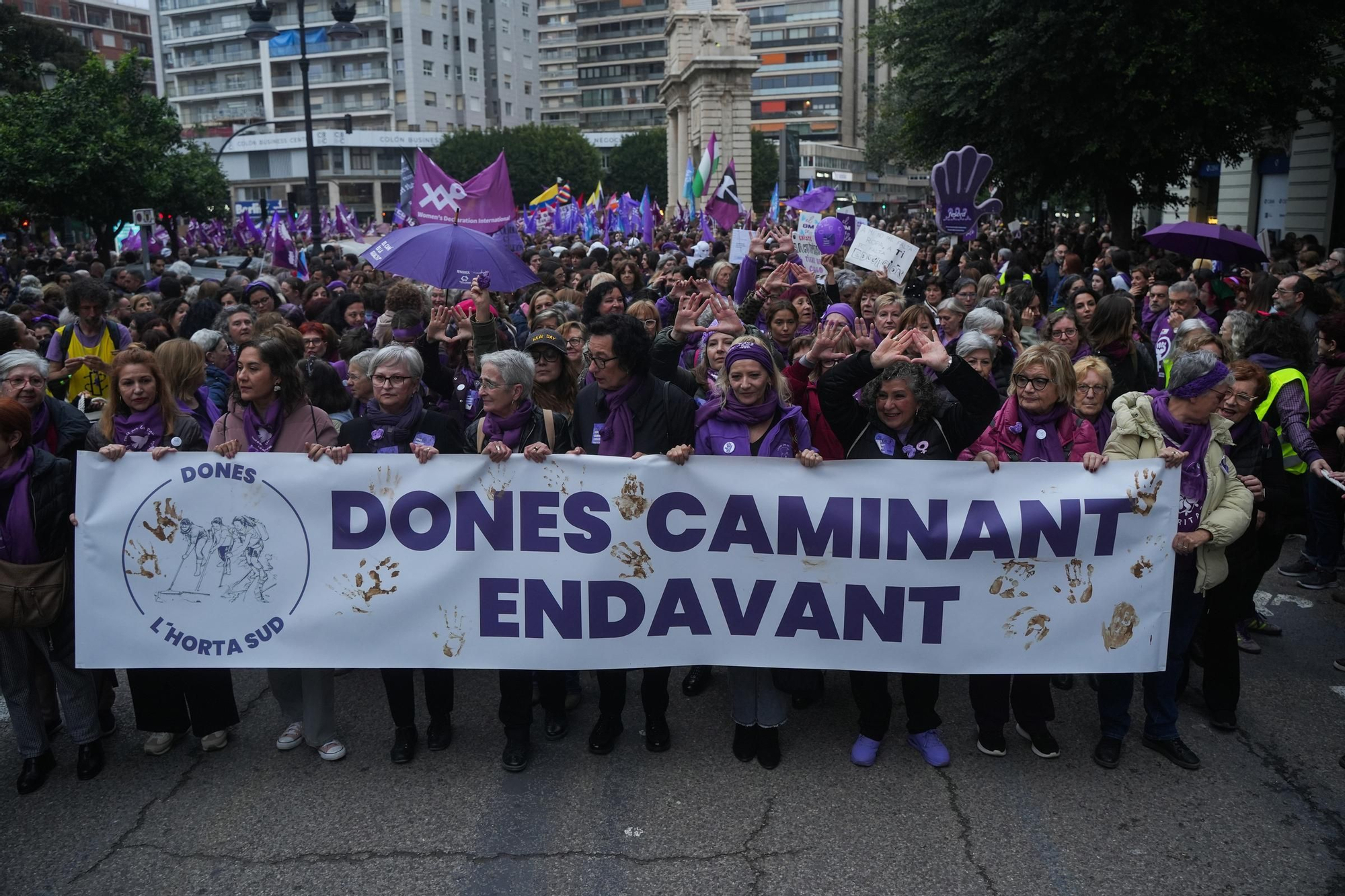 Manifestación de la Coordinadora Feminista de València por el 8M