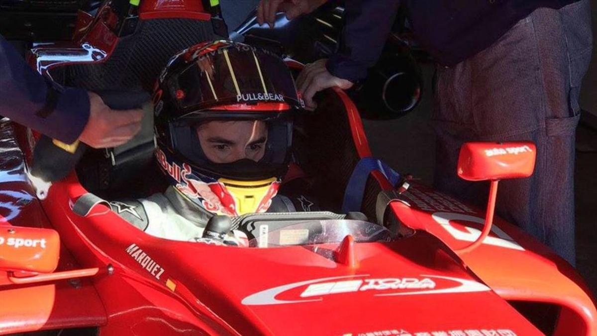 Márquez ya pilotó un F3 en Japón