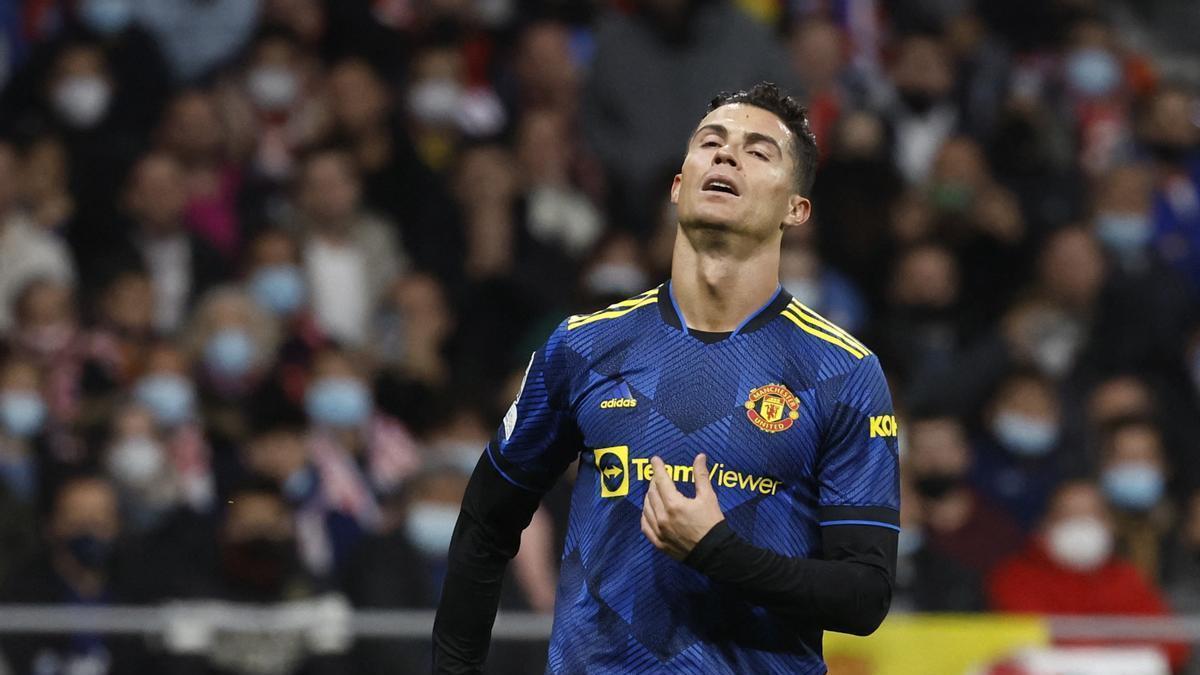 Cristiano Ronaldo, durante el encuentro en el Wanda Metropolitano.