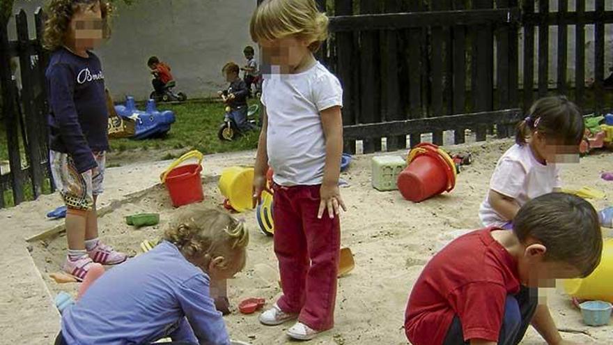 Niños en una guardería de Mallorca.