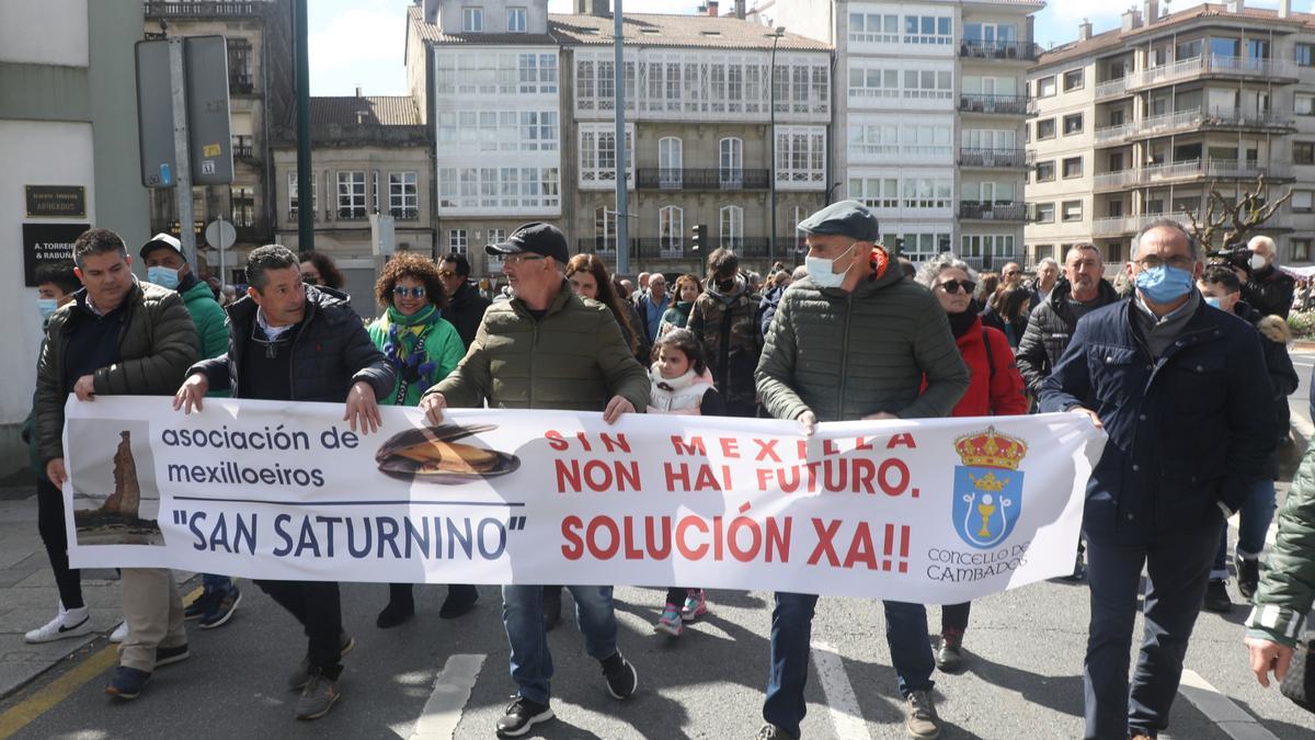 Representantes de la asociación cambadesa San Saturnino.