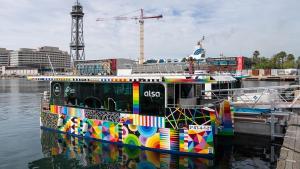 El catamarán más pequeño, con capacidad para 56 pasajeros, que hará el trayecto del bus náutico del Port de Barcelona.