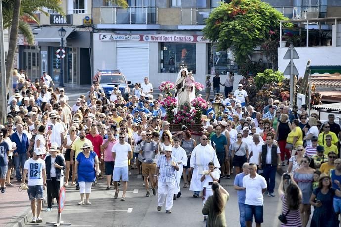 21-07-19 GRAN CANARIA. PUERTO DE ARGUINEGUIN-PUERTO DE MOGAN. MOGAN. Procesión marítima de la Virgen delCarmen desde el Puerto de en Arguineguín hasta el Puerto de Mogán.Fotos: Juan Castro  | 21/07/2019 | Fotógrafo: Juan Carlos Castro