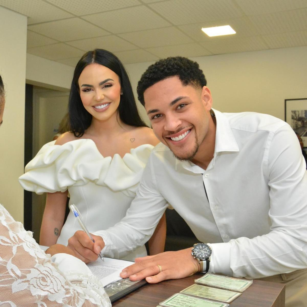 Las imágenes de la boda entre Vitor Roque y Dayana Lins