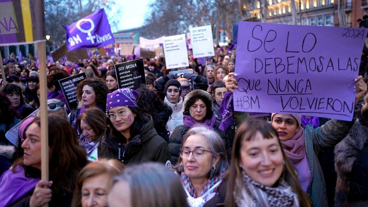 Madrid se moviliza el 8M, día internacional de la mujer