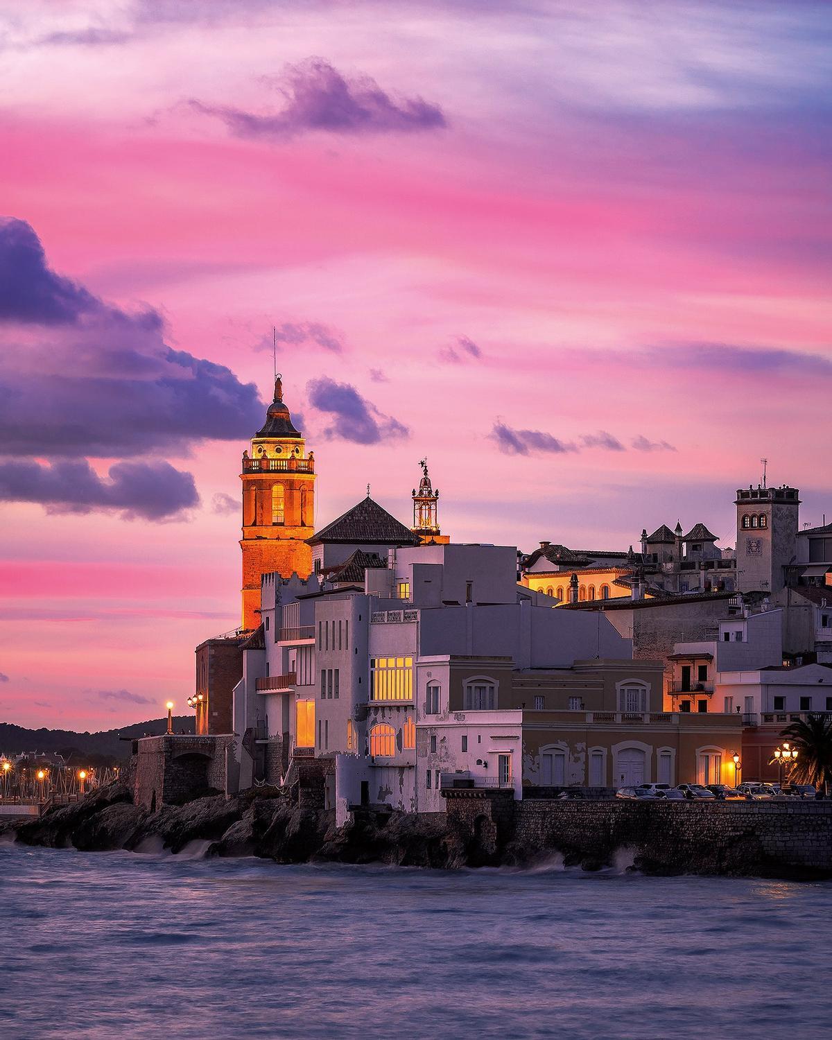 Atardecer en Sitges.