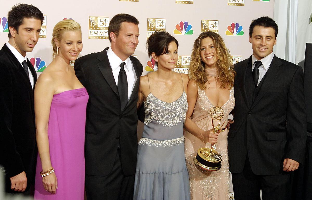 Los integrantes de ’Friends’, en la gala de los Emmy, en Los Ángeles, el 22 de septiembre del 2002.