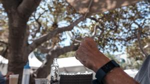 Imagen de archivo de un hombre fumando en una terraza. EFE/ Ángel Medina G.