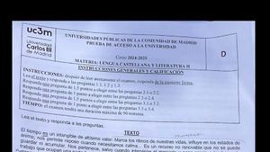 Examen de Lengua en la PAU de Madrid.