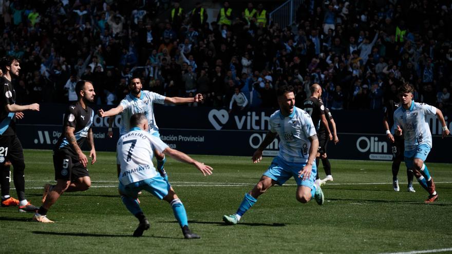 Una imagen del Málaga CF - UD Ibiza disputado en La Rosaleda.