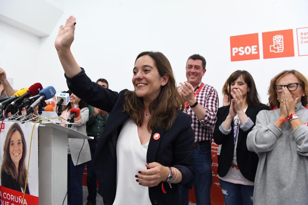 Noche electoral en A Coruña | Sede del PSOE