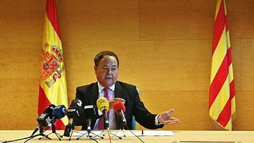 El president de l&#039;Audiència de Girona, Fernando Lacaba, va presentar la memòria del 2018.