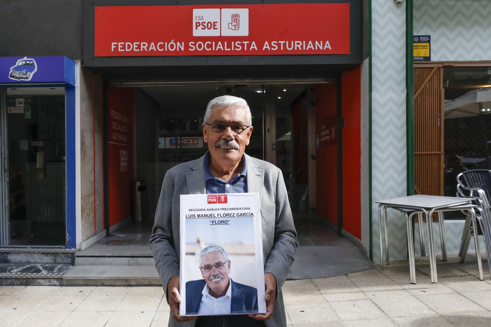 EN IMÁGENES: Los candidatos a las primarias del PSOE de Gijón entregan sus avales en la sede de la FSA