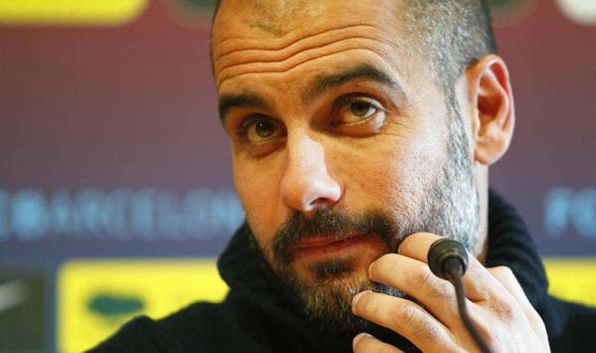 Pep Guardiola, entrenador del FC Barcelona, parla en la prèvia del partit contra el Madrid.