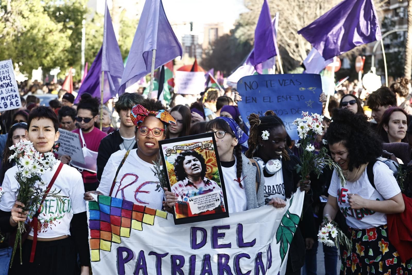 La manifestación de la Asamblea Feminista en València en el 8M