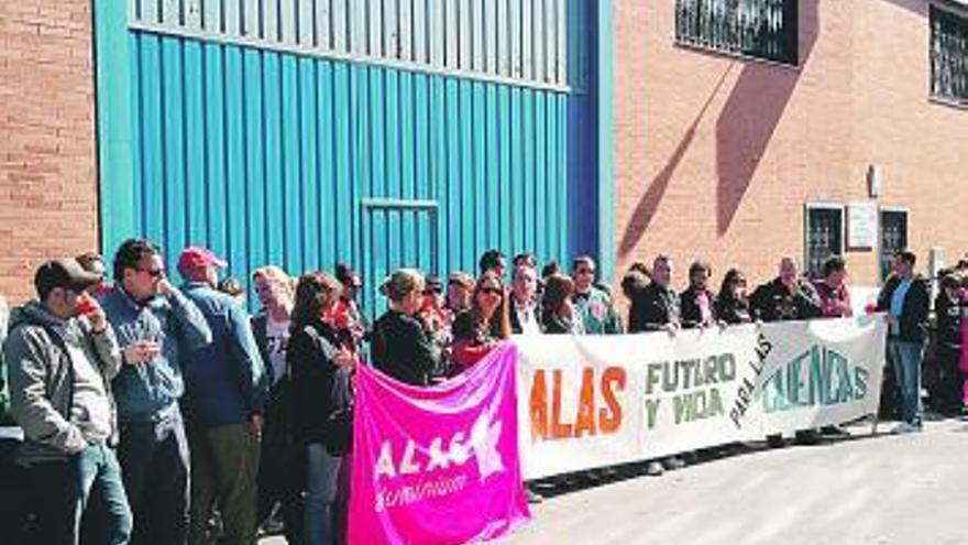 Una protesta de la plantilla de Alas Aluminium la semana pasada.