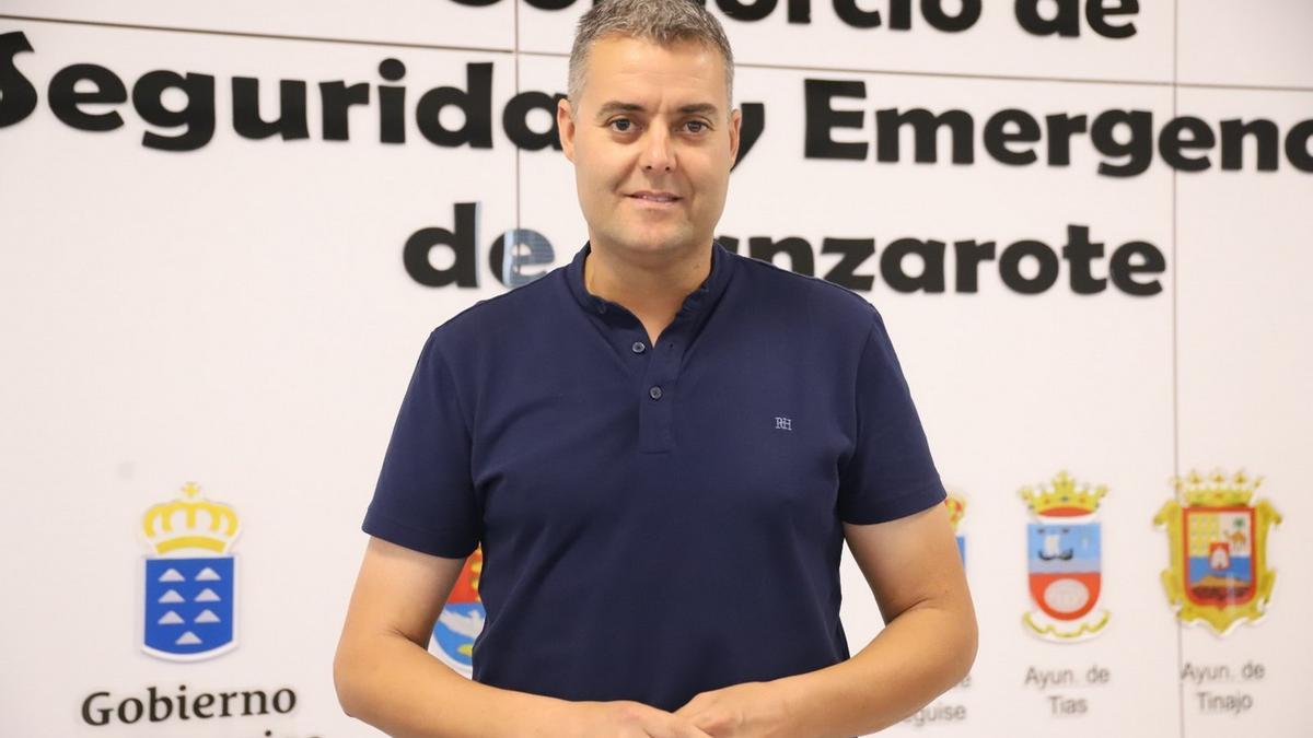 El presidente del Consorcio de Seguridad y Emergencias de Lanzarote, Kiko Aparicio.