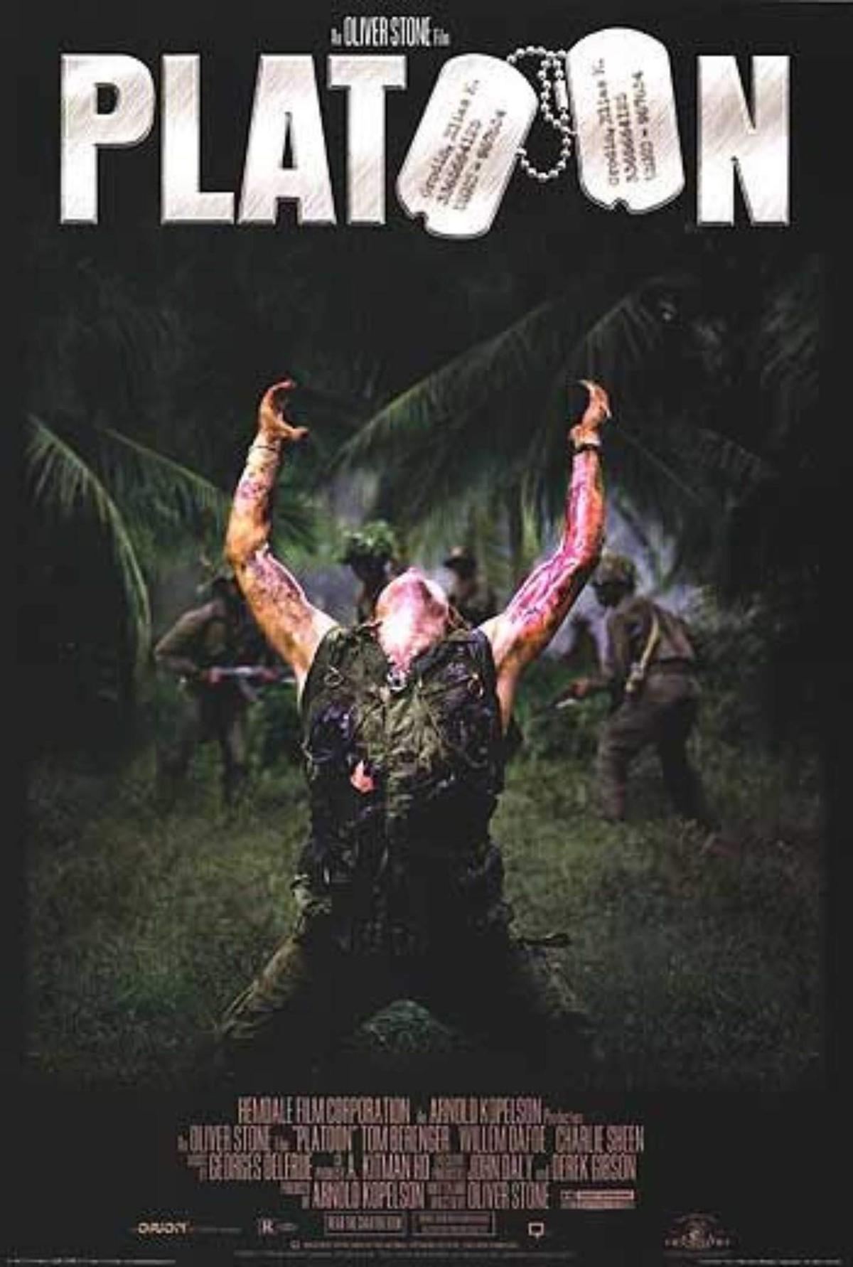 Uno de los carteles de la película de Platoon.